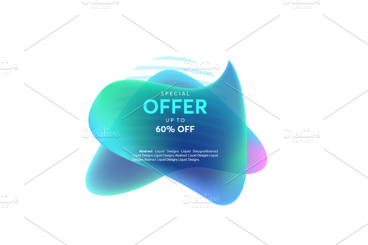 Set of Abstract liquid Fluid shape, a Poster Template by Lucky Creative (Photo 3 of 10)