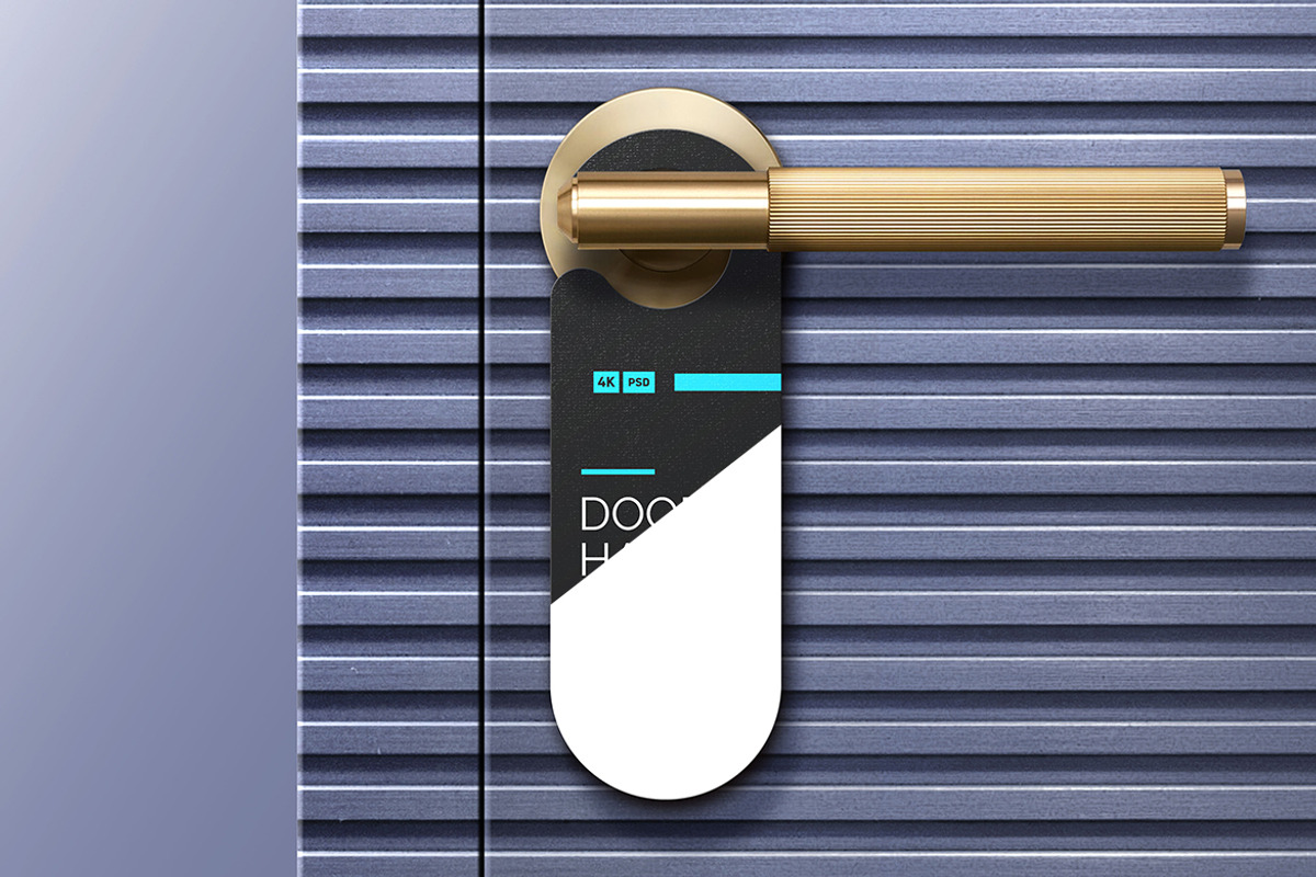 Door Hanger Mockup, an Advertising Mockup by Artlogs x Modaldesain (Photo 4 of 4)