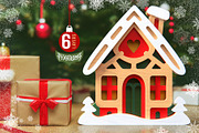 Cute Houses Bundle | 3D Layered SVG, a Decorative Illustration by pixaroma (Thumbnail 3 of 8)