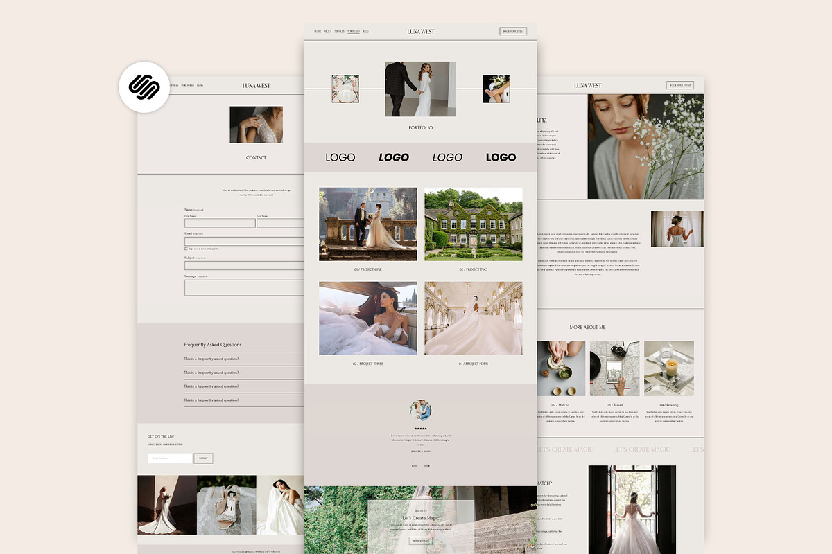 Squarespace 7.1 Template: Luna West, a Squarespace Template by Deb Creative Studio (Photo 2 of 9)