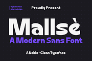 Mallse - A Modern Sans Serif Font, a Sans Serif Font by Marvadesign (Thumbnail 1 of 5)