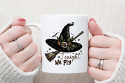 Tonight We Fly Halloween Witch Broom, an Illustration by Sublimation Artist (Thumbnail 4 of 9)