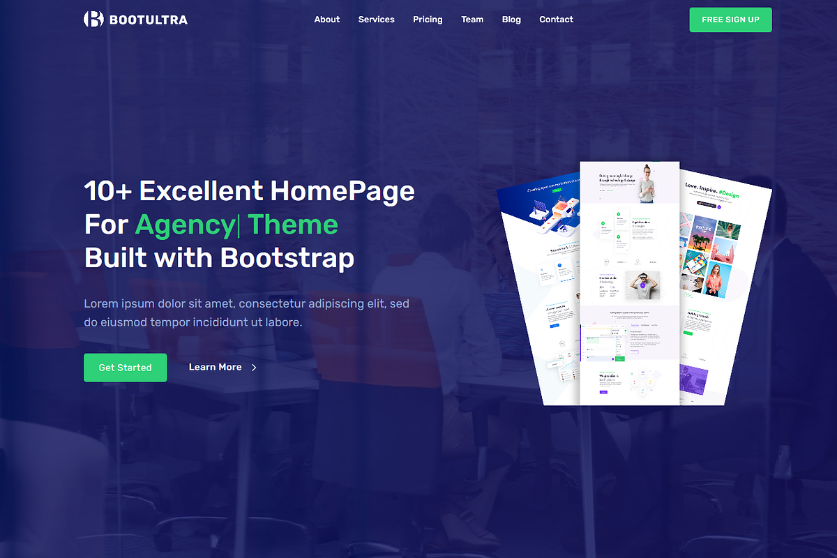 Bootultra - Landing Page Template, a Landing Page Template by Script Eden (Photo 7 of 11)