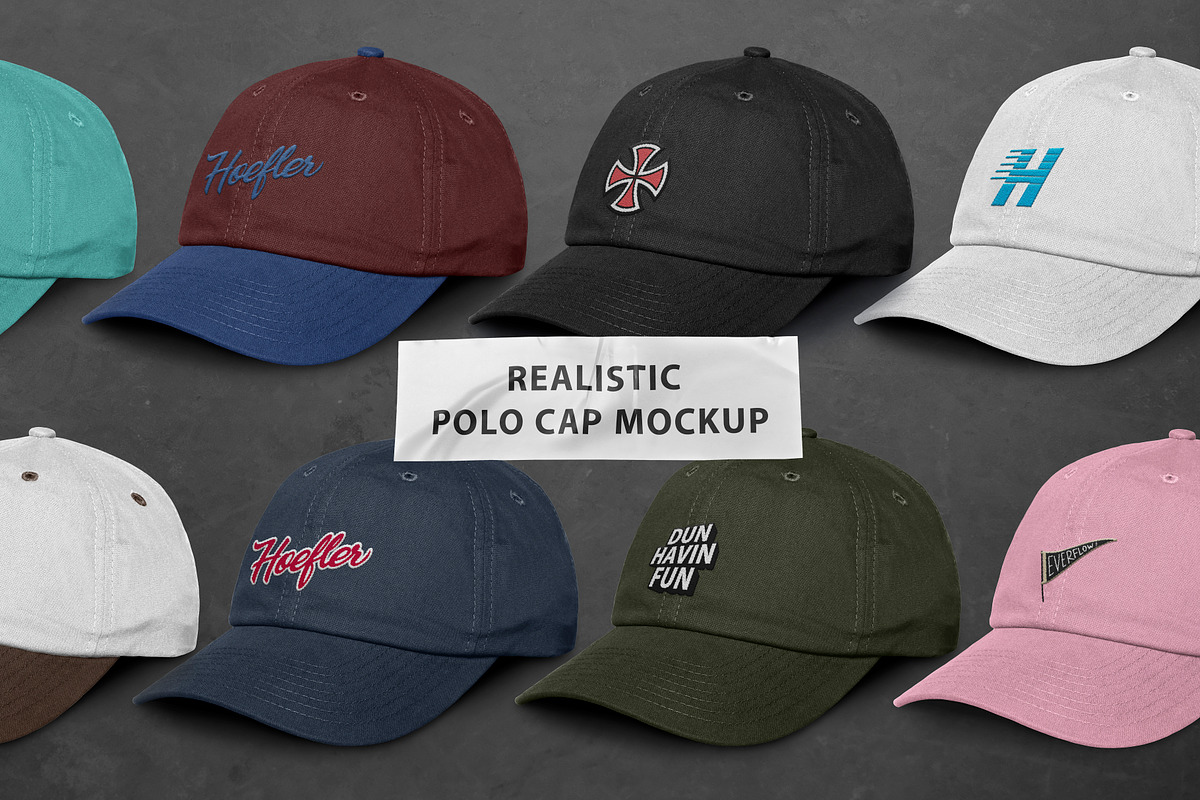 Realistic Polo Cap Mockup, a Hat Mockup by Uncentrifuged Pressure (Photo 1 of 7)