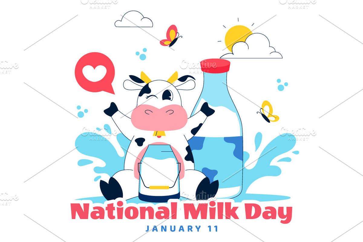 11 World Milk Day Illustration, a Food Illustration by denayunebgt (Photo 4 of 5)
