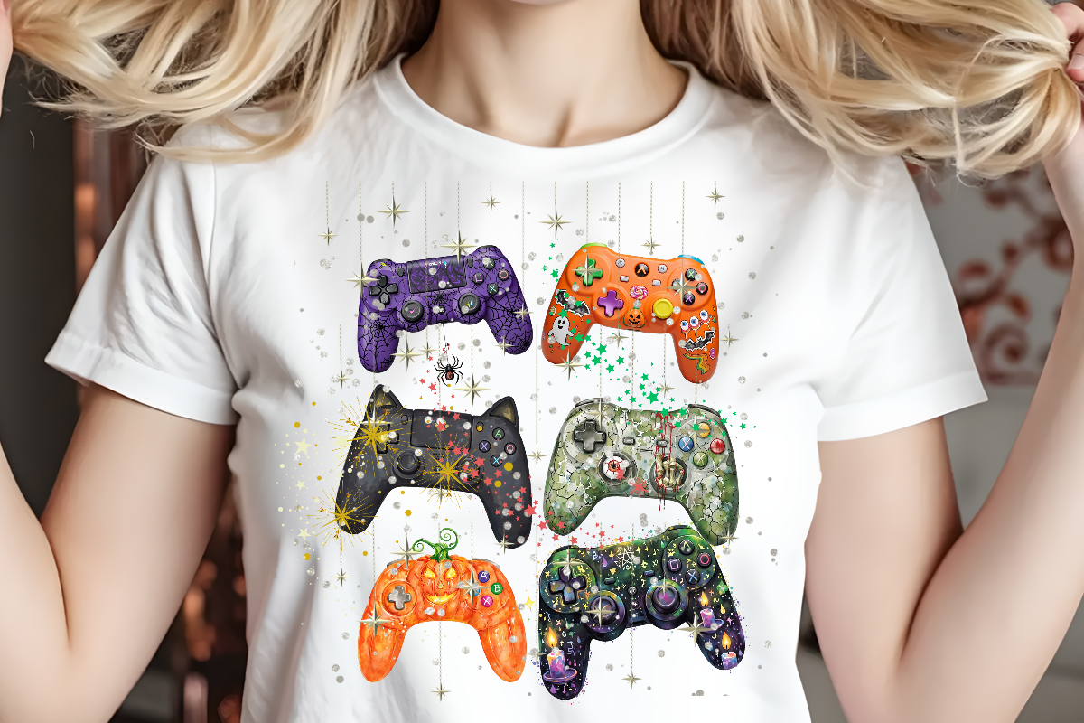 Retro Halloween Gaming Controller, a Sport Illustration by Stickera Hub (Photo 4 of 5)