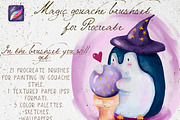Magic Gouache Brushes for Procreate, a Brush Add-On by BooStudio (Thumbnail 4 of 9)