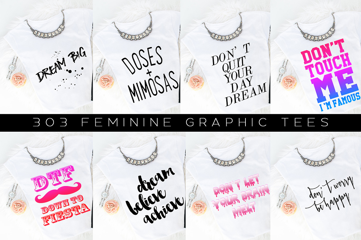 Big Bundle-Feminine Graphic Tees, a Background Graphic by iloladesign (Photo 7 of 36)