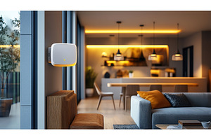 Smart home sensor mounted on the, a Technology Photo by Sergey Kotenev