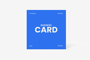 Top View Square Business Card Mockup, an Advertising Mockup by graphypix