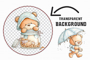 Funny Teddy Bear Clipart, an Illustration by Libby Wishes (Thumbnail 2 of 7)