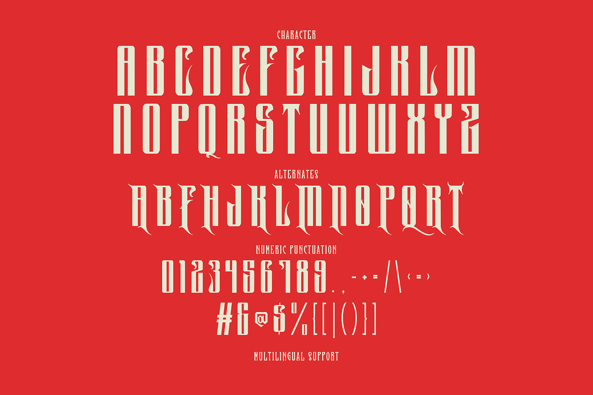 Qiropt Bold Modern Blackletter Font, a Blackletter Font by Maulana Creative (Photo 6 of 7)