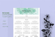 Water Color CV-Resume Tempalate *C, a Resume Template by Showy68 Template (Thumbnail 2 of 3)