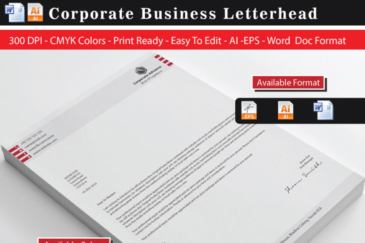 Letterheads, a Stationery Template by shujaktk (Photo 1 of 5)