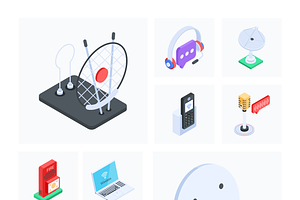 Animated Communications Icon Set