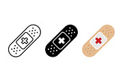 Medical Bandage Vector Icon Set, an Object Graphic by Artonix (Thumbnail 2 of 3)