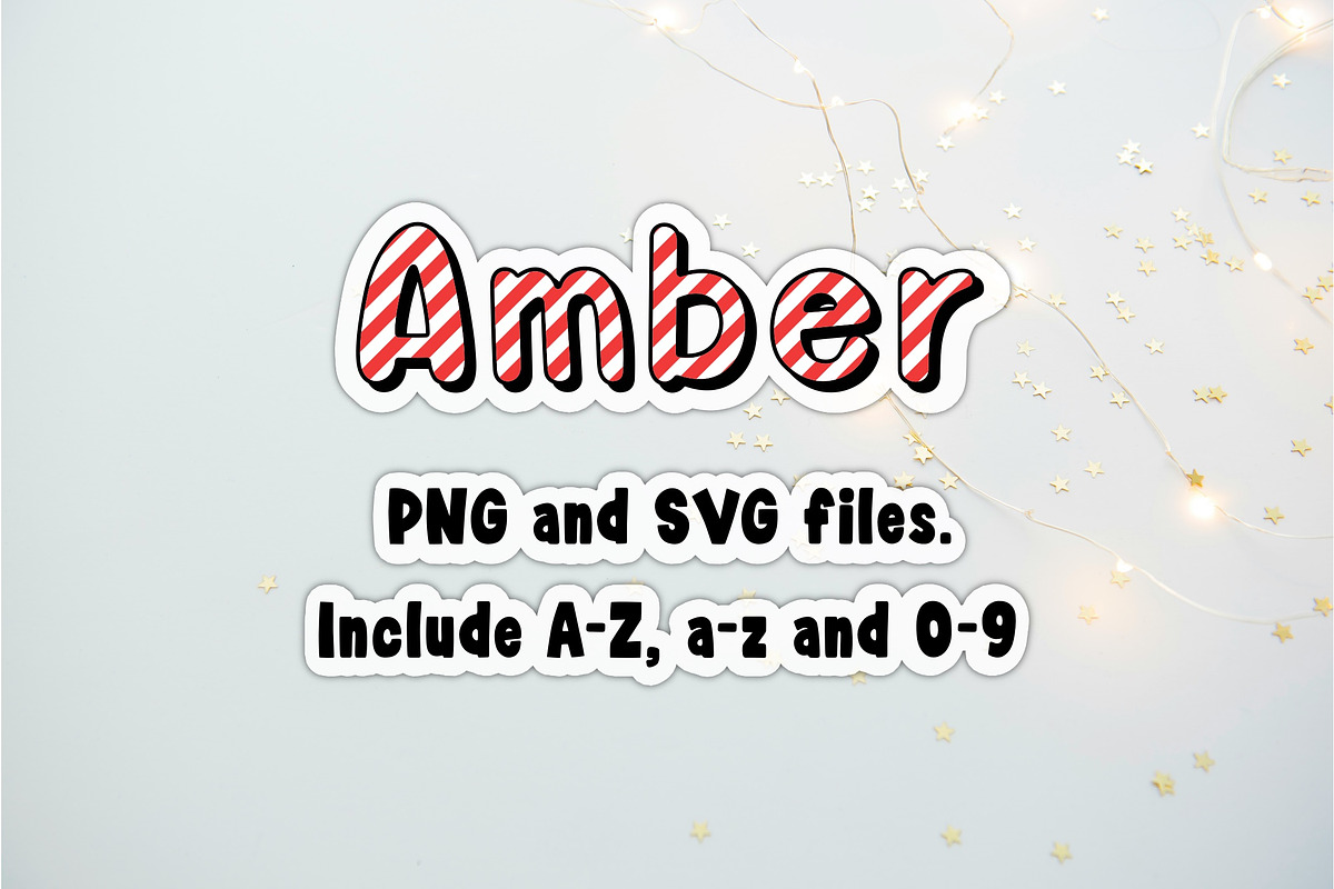 Amber Candy Cane OTF PNG SVG, a Symbol Font by DREAMs Soul G. (Photo 5 of 5)