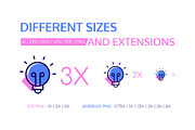 Line design icons with color filling, an Outline Icon by Boyko Pictures (Thumbnail 3 of 10)