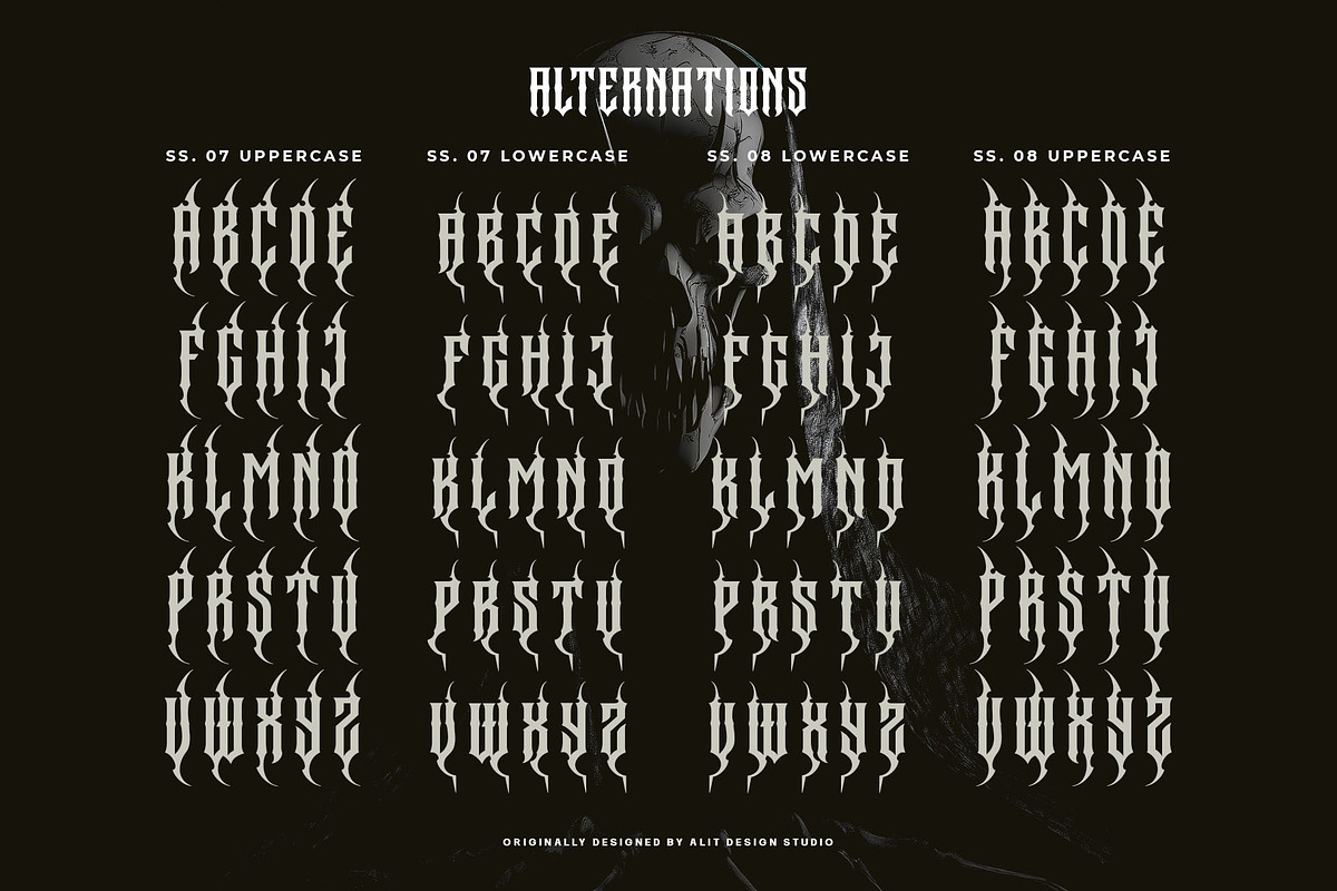 Megasord Typeface, a Blackletter Font by alit design (Photo 13 of 20)