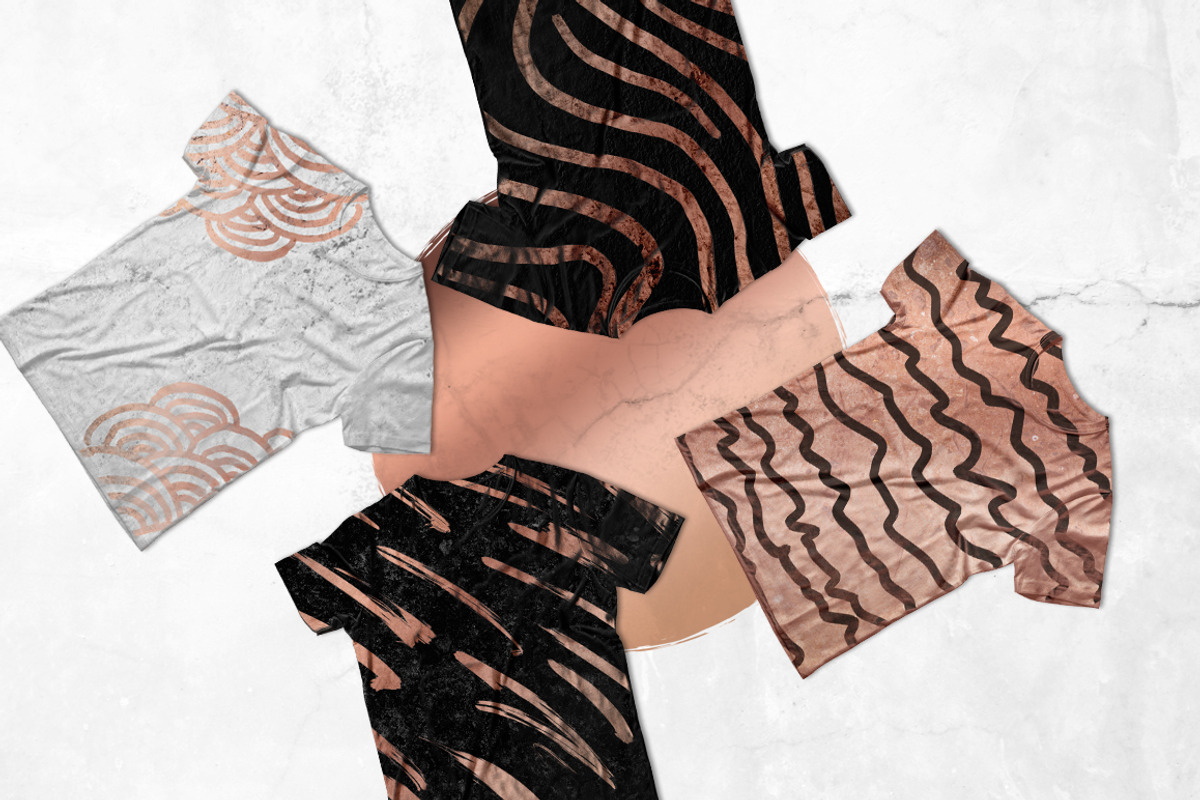 16 Rose Gold Pattern Textures, a Pattern Graphic by Designbase (Photo 2 of 6)