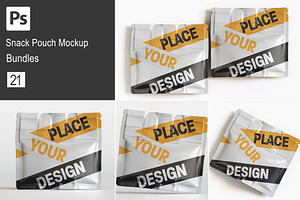 Snack Packaging Mockup Bundles
