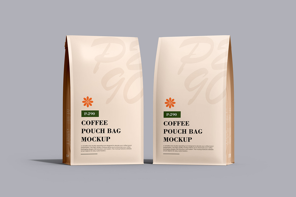 Coffee Pouch Packaging Design Mockup, a Packaging Mockup by Ram Studio (Photo 6 of 11)