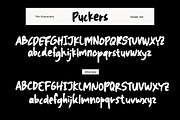 Puckers - Experimental Handwritten, a Handwritten Font by Graphicfresh (Thumbnail 9 of 10)