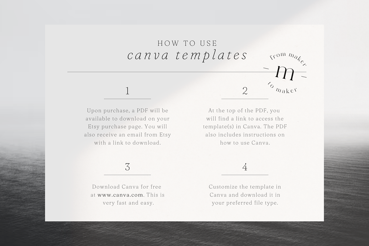 1 Page Simple Menu Template Canva, a Marketing Template by frommakertomaker (Photo 7 of 7)