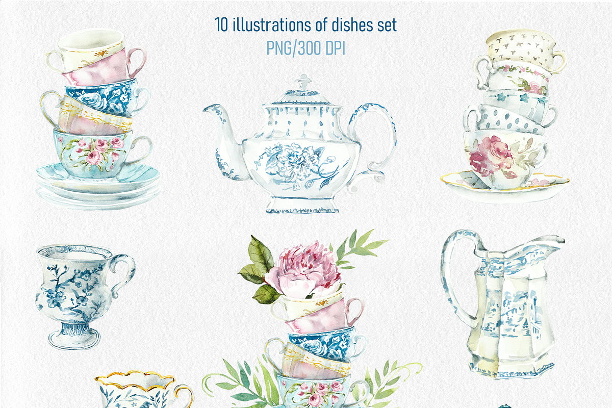 Cute Fluffy Tea Time, an Animal Illustration by Budogoshch (Photo 6 of 15)