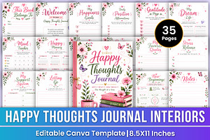 Happy Thoughts Journal | Positive, a Stationery Template by Mustafiz