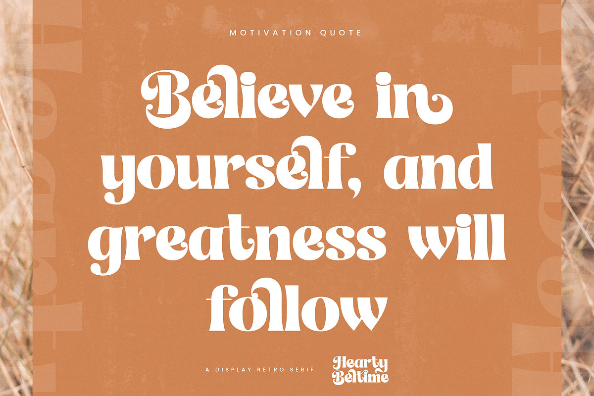 Hearty Beltime Retro Display Font, a Serif Font by timelesstype.co (Photo 3 of 20)