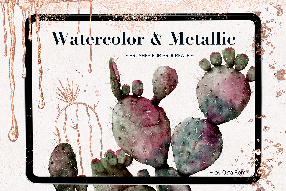 Watercolor & Metallic Brushes, a Brush Add-On by OlgaRom (Photo 1 of 10)