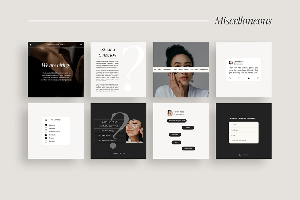 Esthetician Instagram templates, a Social Media Template by LiliesandBerries (Photo 9 of 22)