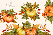 Thanksgiving Watercolor Clipart, an Illustration by Red Ink (Thumbnail 4 of 10)