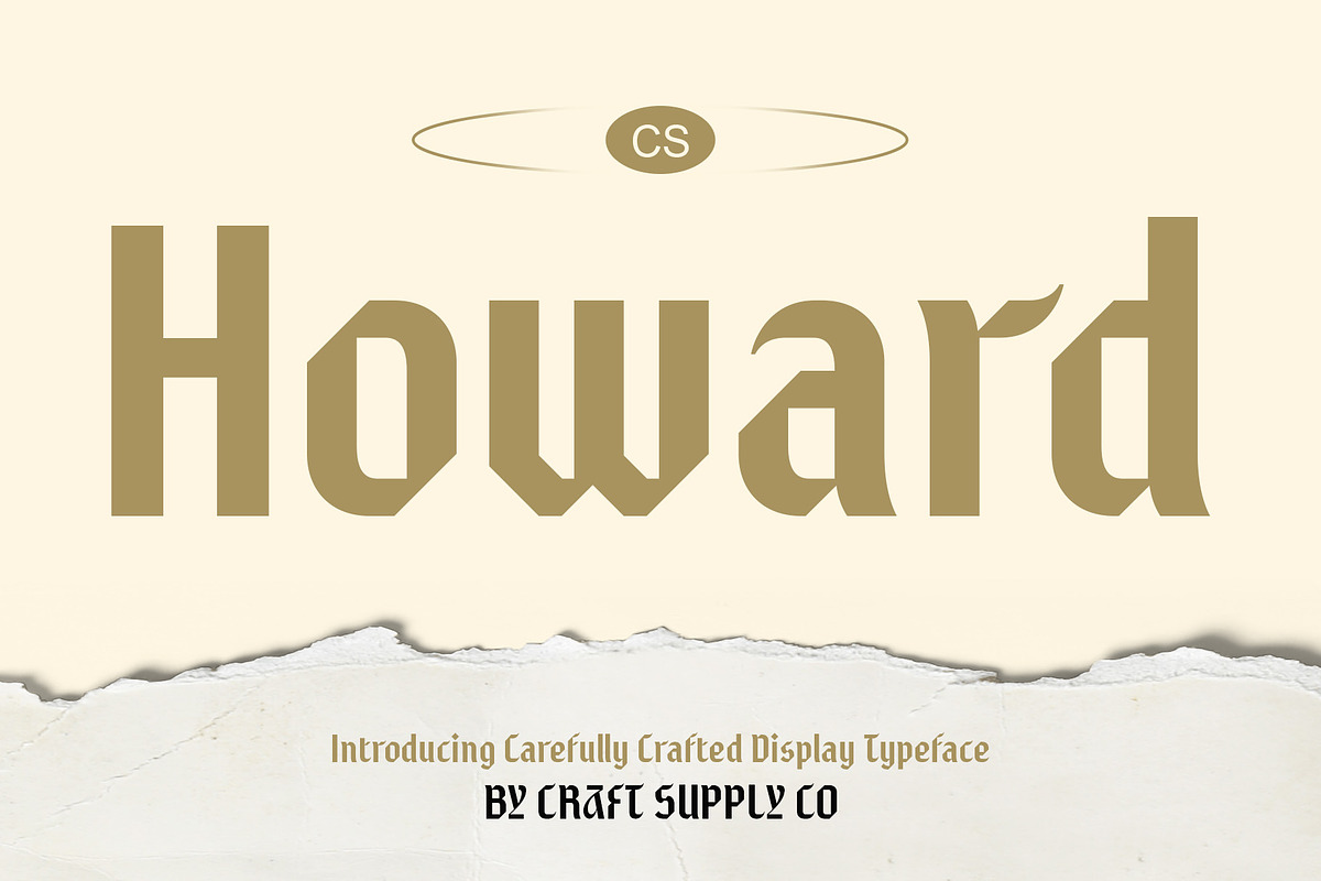 CS Howard – Gothic Font, a Sans Serif Font by Craft Supply Co. (Photo 1 of 8)