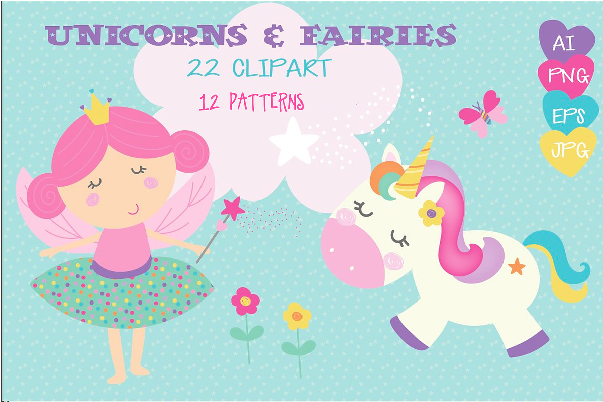 Unicorns & fairies, an Illustration by Poppymoondesign (Photo 1 of 6)