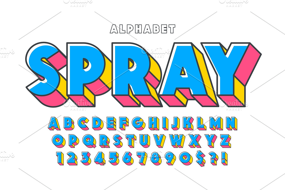 Original 3d alphabet design, an Illustration by RevelStockart