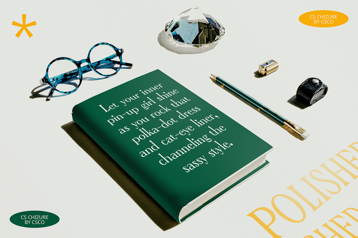 CS Chizue – Condensed Font, a Serif Font by Craft Supply Co. (Photo 6 of 8)
