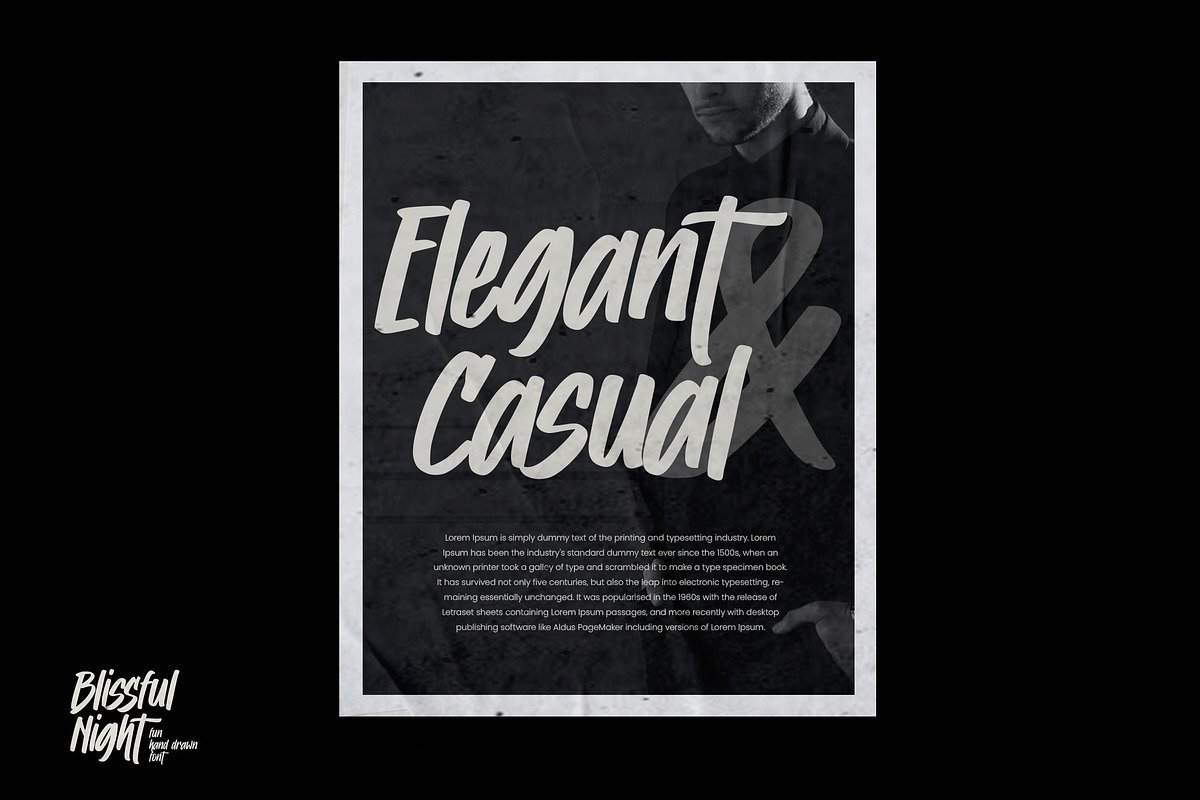 Blissful Night – Quick Brush Font, a Handwritten Font by Gassstype (Photo 3 of 8)