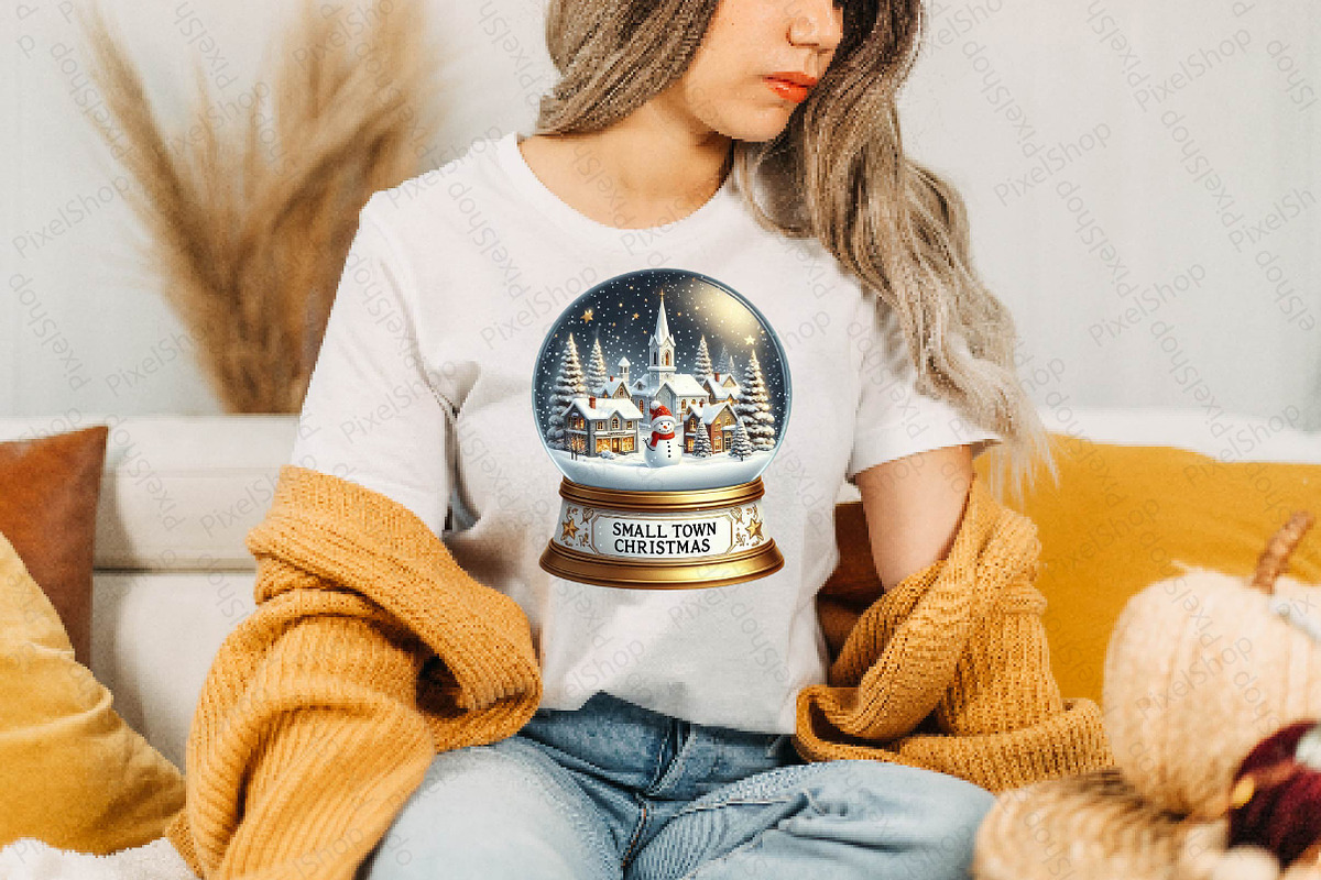 Small Town Christmas Globe PNG, an Illustration by DreamPrint404 (Photo 3 of 7)