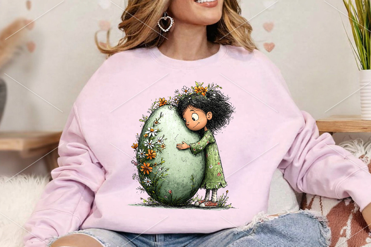Whimsical Easter Girls Clipart PNG, a Seasonal Illustration by Canvas Craft (Photo 4 of 7)