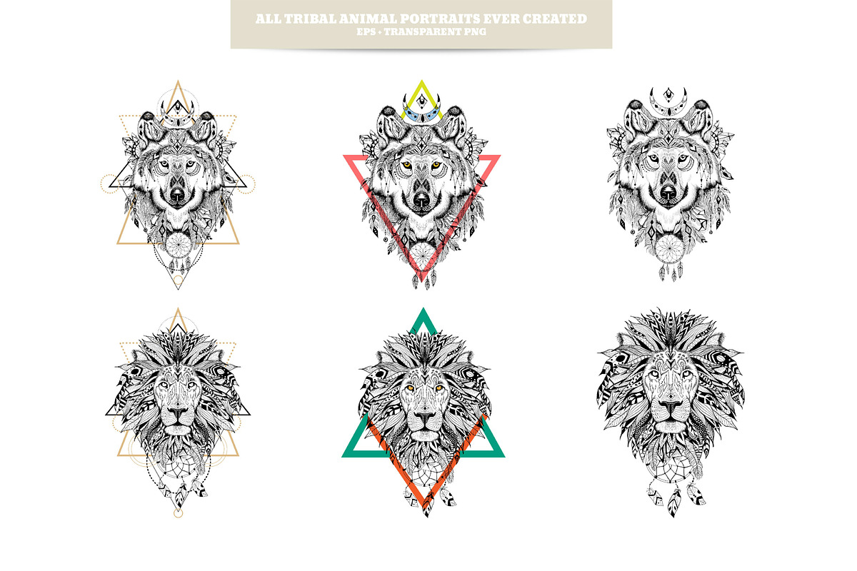 All tribal goods BUNDLE, an Animal Illustration by AnastasiaFears (Photo 5 of 17)