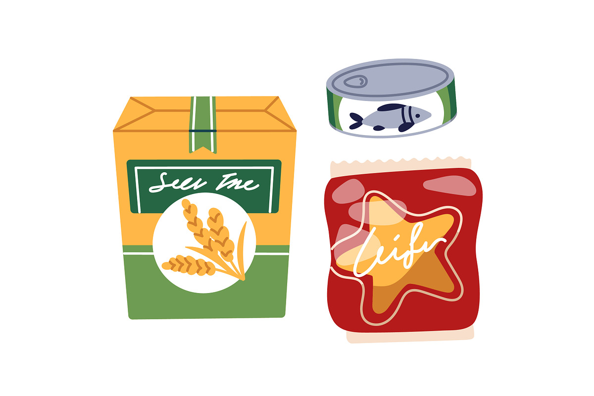 Grocery food products, snacks set, a Food Illustration by Good Studio (Photo 5 of 6)