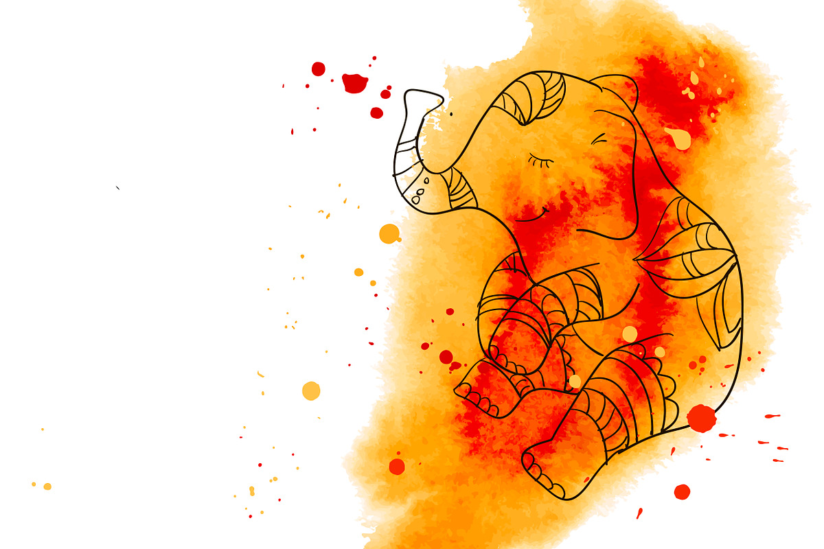 №7 Illustration with animal elephant, a Decorative Illustration by Rasveta (Photo 2 of 2)