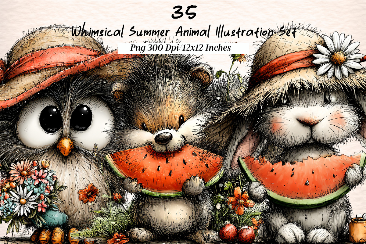 Whimsical Summer Animal Illustration, an Illustration by Digital Artistic99 (Photo 1 of 11)