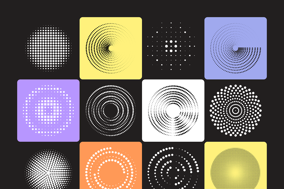 Radial Halftone Vectors, a Duotone Icon by Brickclay (Photo 6 of 7)