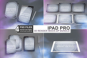 Ipad Pro Mockup Bundle - 3D Render