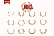 Premium Laurel Wreath Flora theme, an Illustration by VectorBakery (Thumbnail 3 of 4)