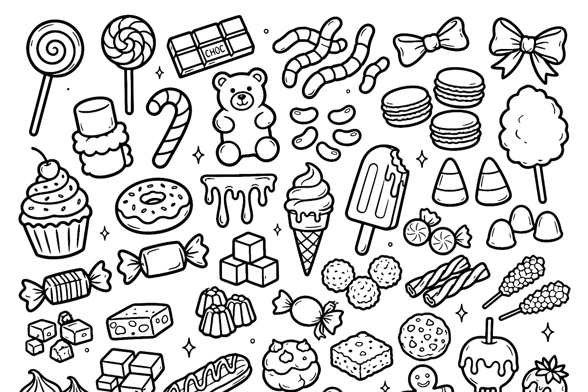 Cute doodle cartoon coffee shop, a Food Illustration by Voodz_shop (Photo 3 of 3)