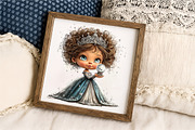 Whimsical Christmas Girl Clipart, an Illustration by Libby Wishes (Thumbnail 5 of 7)